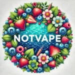 DALL·E 2024-12-16 21.34.10 - A visually appealing design similar to the original artwork with the text 'NotVape' centered in bold, clean font. The surroundings feature a colorful,